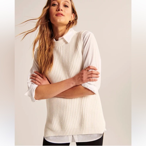Abercrombie u0026 Fitch | Sweaters | Abercrombie Oversized Crew Sweater Vest |  Poshmark